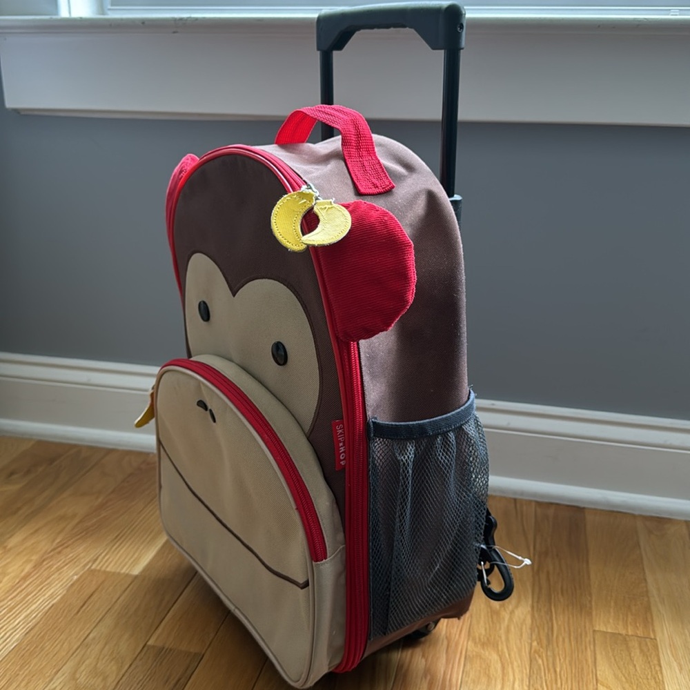 Skip Hop Kids Luggage with Wheels, Zoo, Monkey - Picture 6 of 12